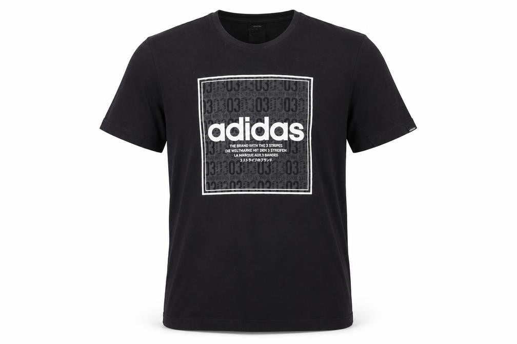 Mens UK Size M adidas Black  Cotton T-Shirt