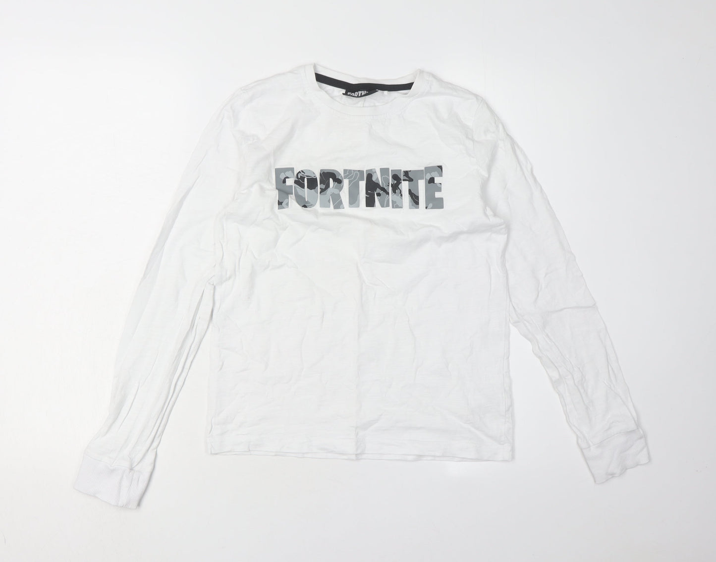 Next Boys Fortnite Graphic White Long Sleeve Tee 12 Years