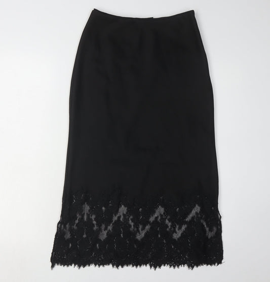 AllSaints Women's Black Pencil Lace Skirt Size 2 Party
