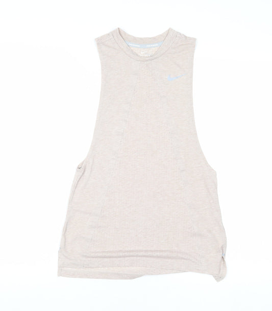 Nike Men's Beige Sleeveless Running Tank XS