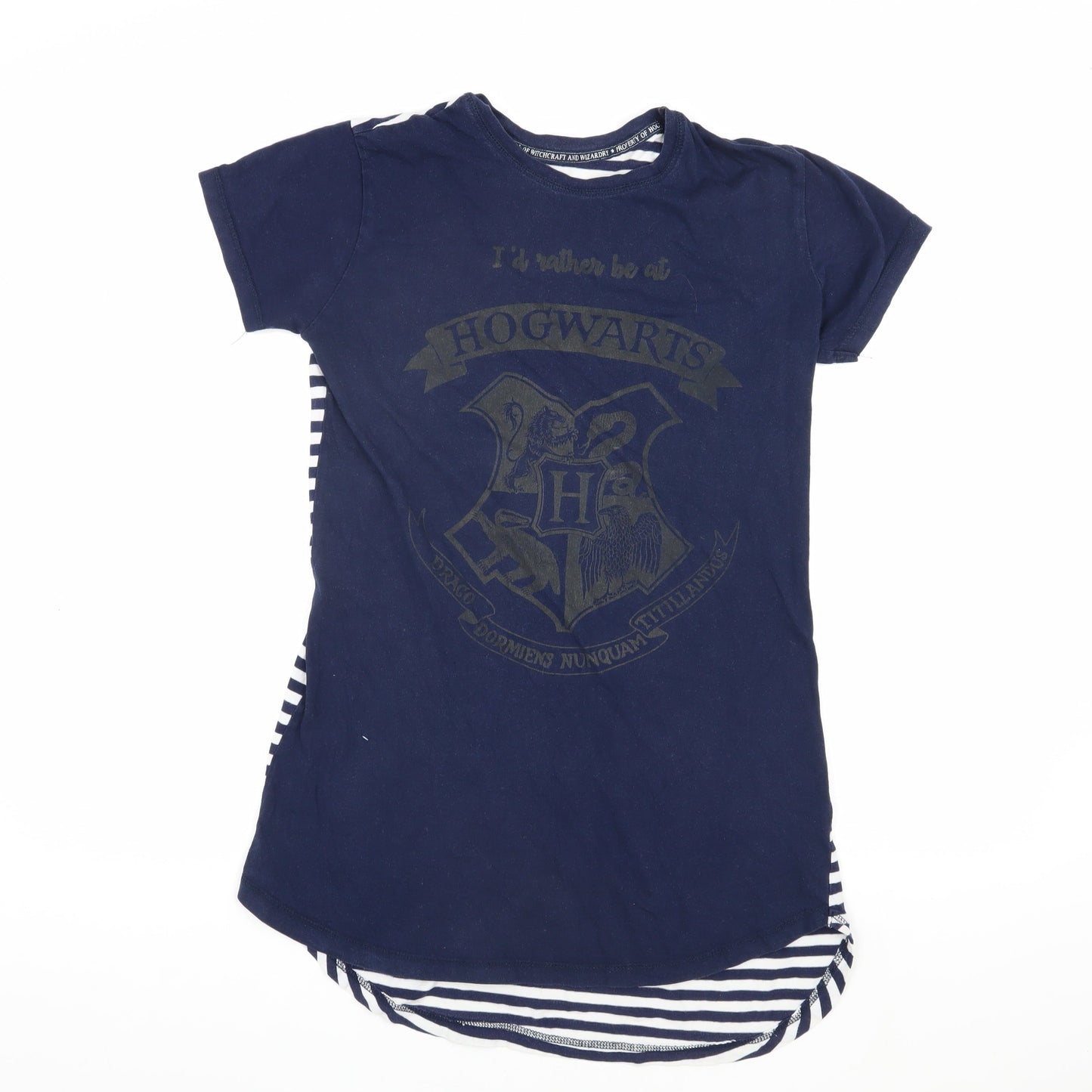 Harry Potter Teens Blue Striped T-Shirt, Size 6-8