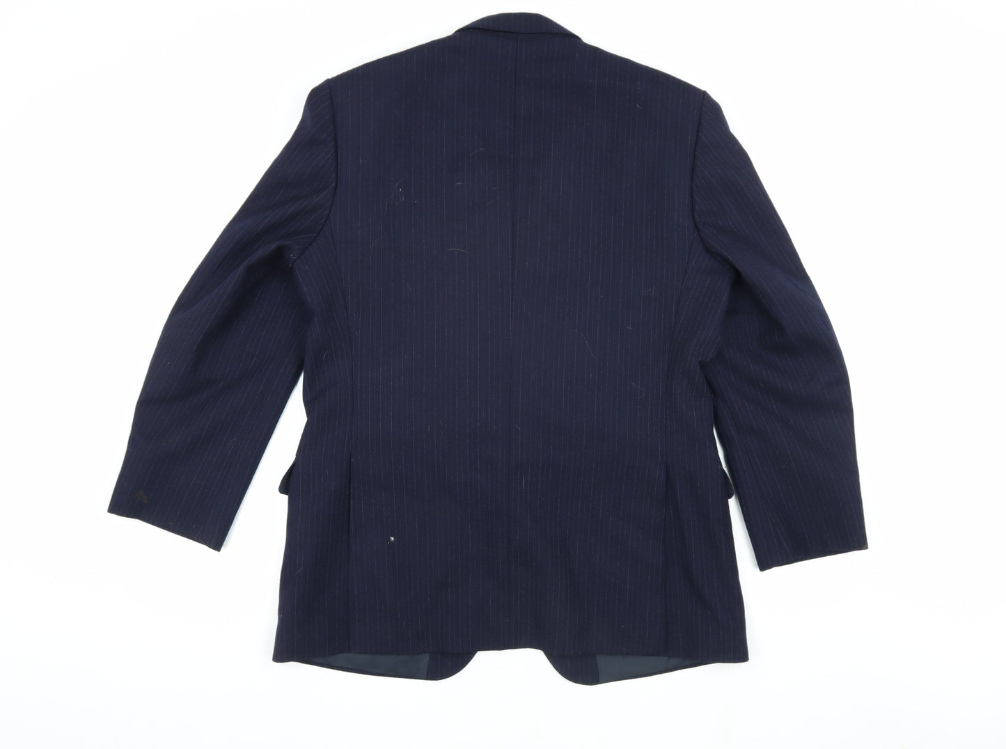 The Label Men's Blue Striped Wool Blazer 42S