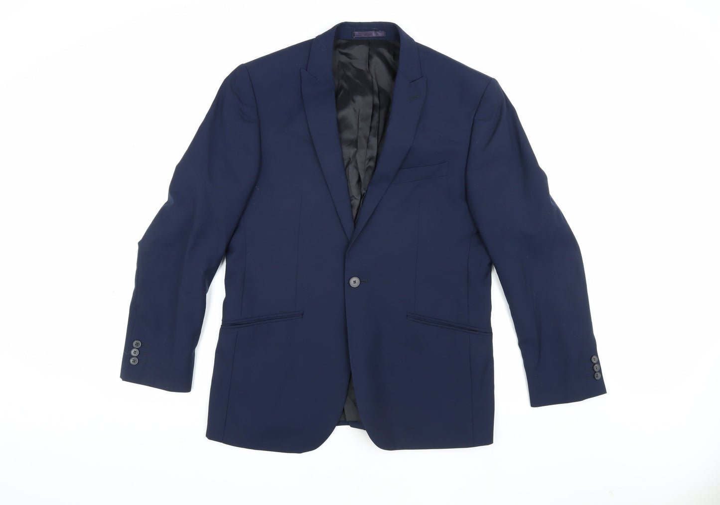 Jeff Banks Men's Blue Wool Blazer, 40S