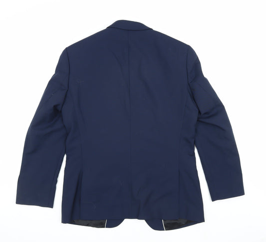 Jeff Banks Men's Blue Wool Blazer, 40S
