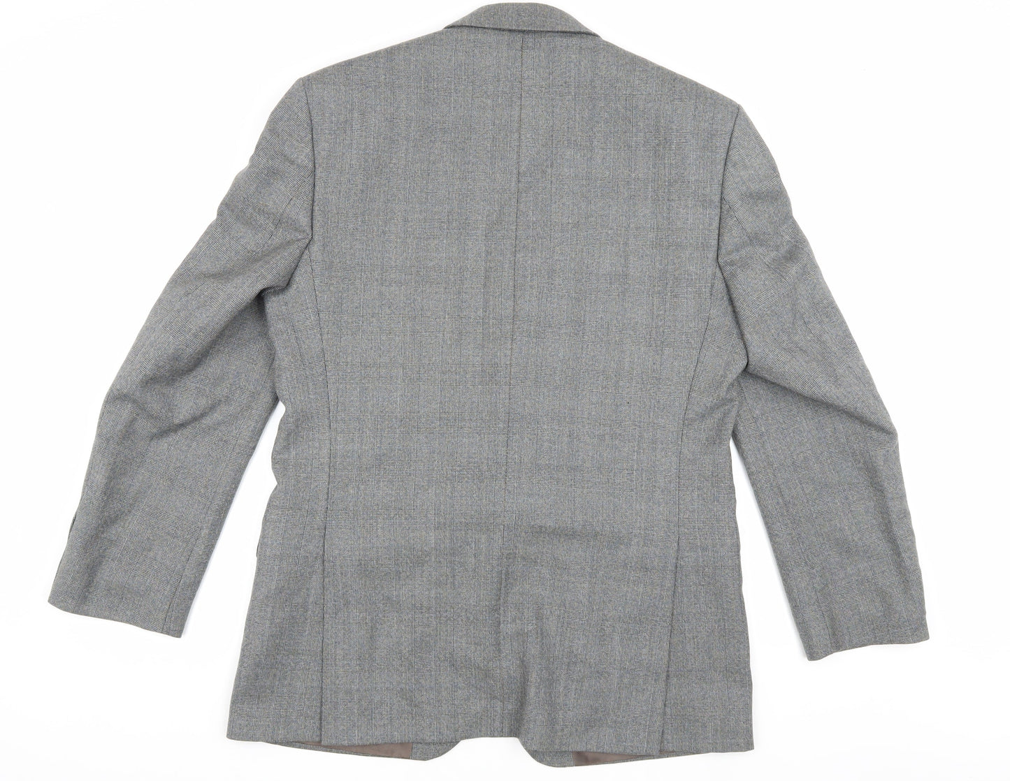Label Men's Grey Blazer, Size 40, Regular Fit Wool Jacket