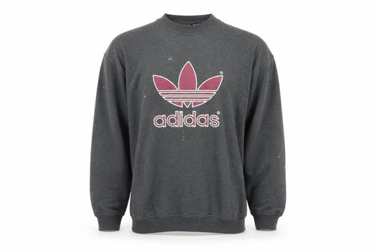 Mens UK L Regular adidas Grey Pullover Sweatshirt