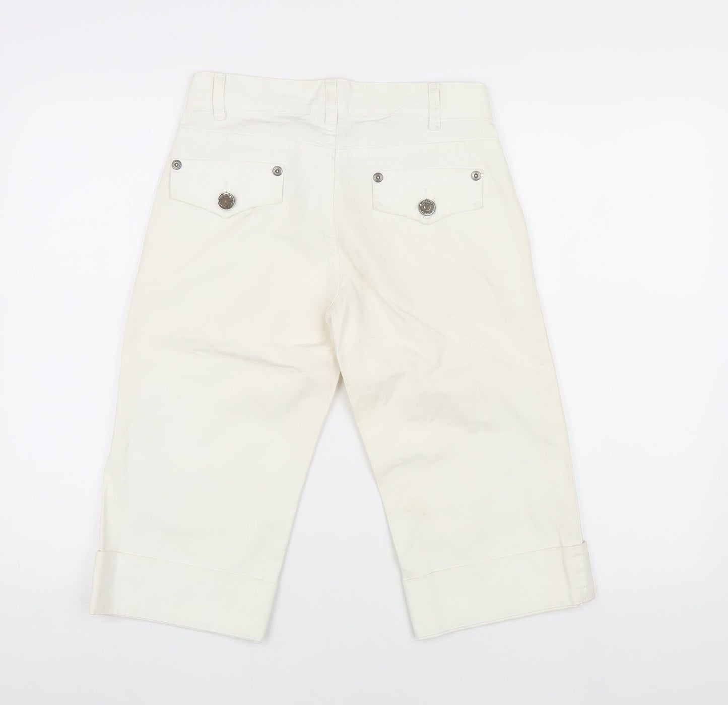 Banana Republic Women's White Chino Shorts 2XS Cotton