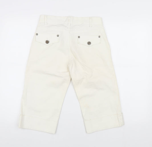 Banana Republic Women's White Chino Shorts 2XS Cotton
