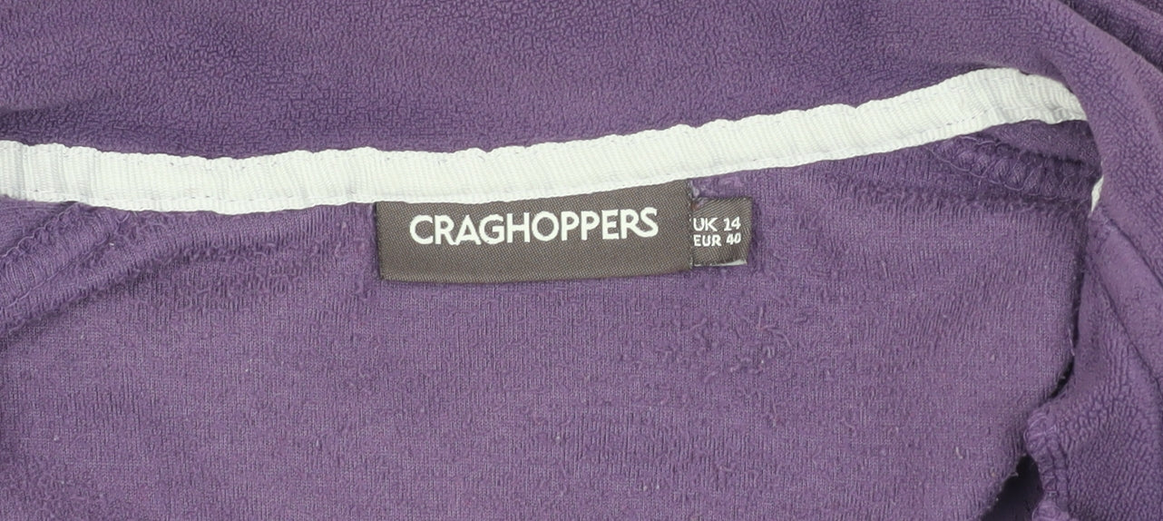 Craghoppers Women's Purple Fleece Pullover Sweatshirt Size 14