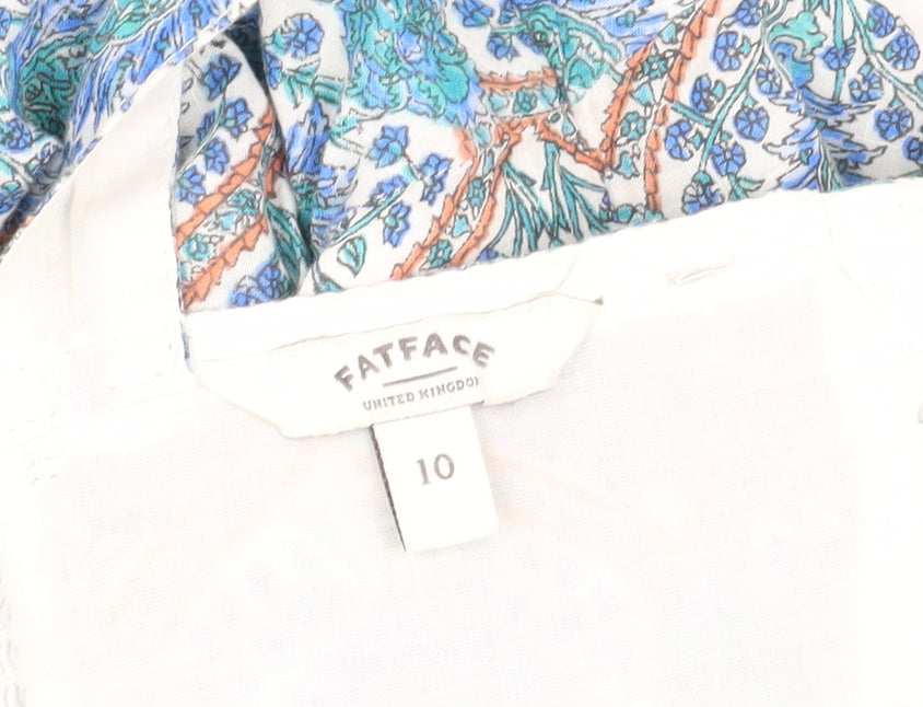 FatFace Women's Blue Floral A-Line Dress Size 10