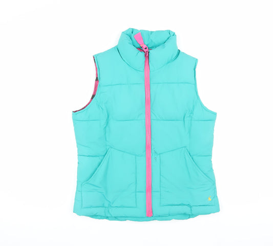 Joules Women's Blue Puffer Waistcoat Size 12