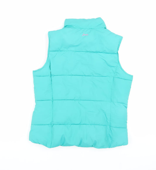 Joules Women's Blue Puffer Waistcoat Size 12