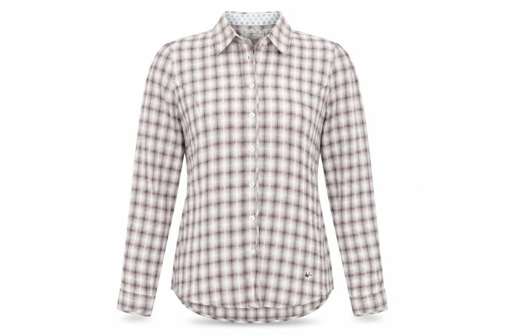 Front view of Mantaray Women's Multicoloured Plaid Button-Up Shirt 12