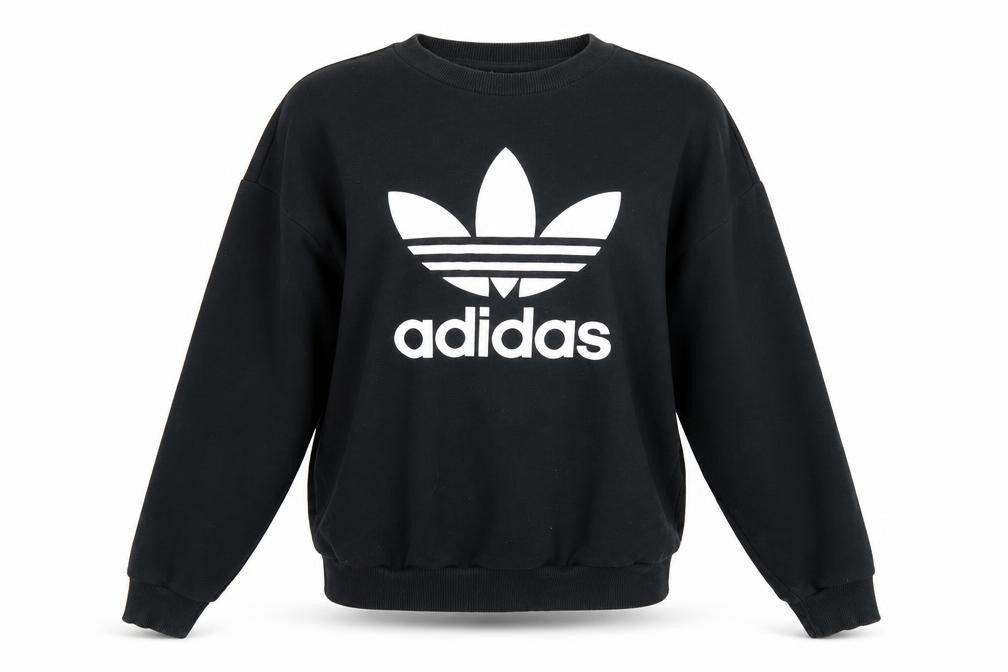 Womens UK XS Regular adidas Black Pullover Sweatshirt