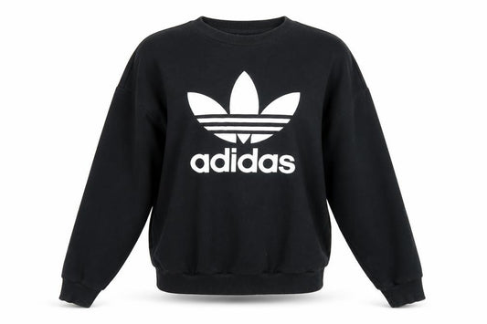 Womens UK XS Regular adidas Black Pullover Sweatshirt
