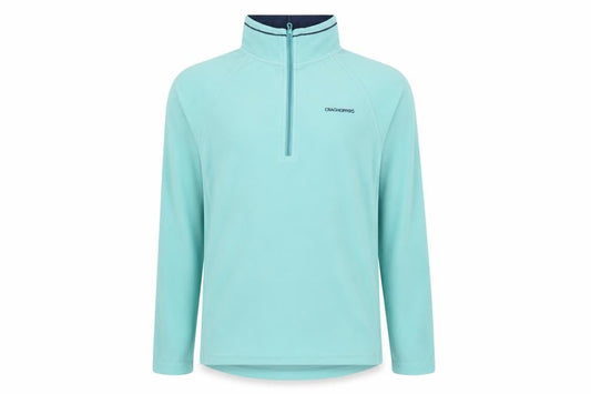 Mens UK M Regular Craghoppers Green 1/4 Zip Sweatshirt