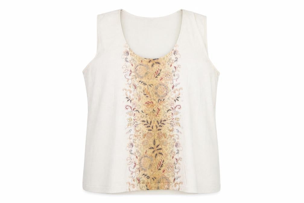 Womens UK Size L Plus Windsmoor Beige Viscose Blend Tank