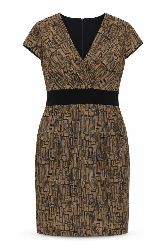 Marks and Spencer Women's V-Neck Geometric Dress Size 14