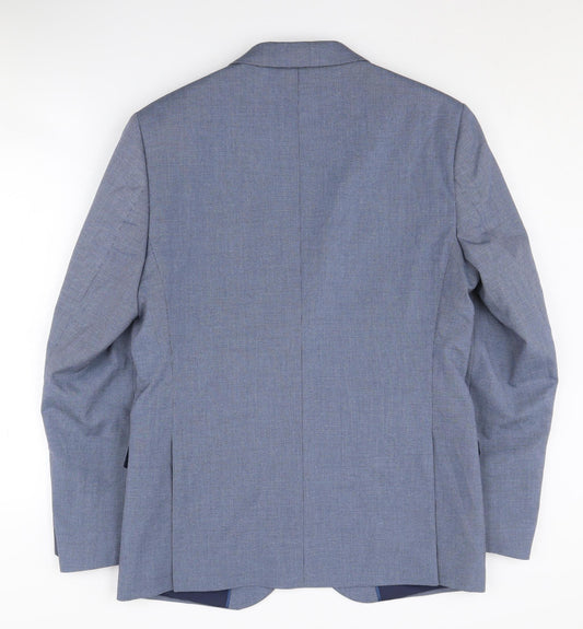 M&S Men's Blue Regular Fit Blazer, Size 38R
