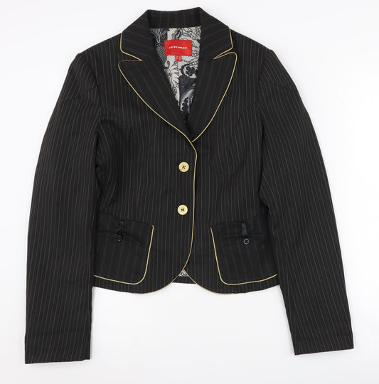 XX By Mexx Women's Black Pinstripe Blazer Size 10