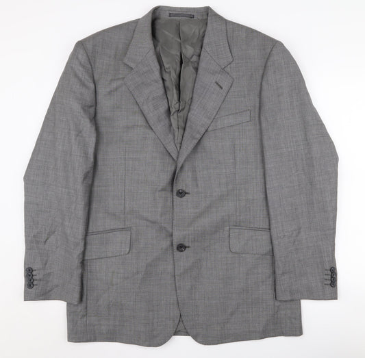T.M. Lewin Men's Grey Blazer 42S Single-Breasted