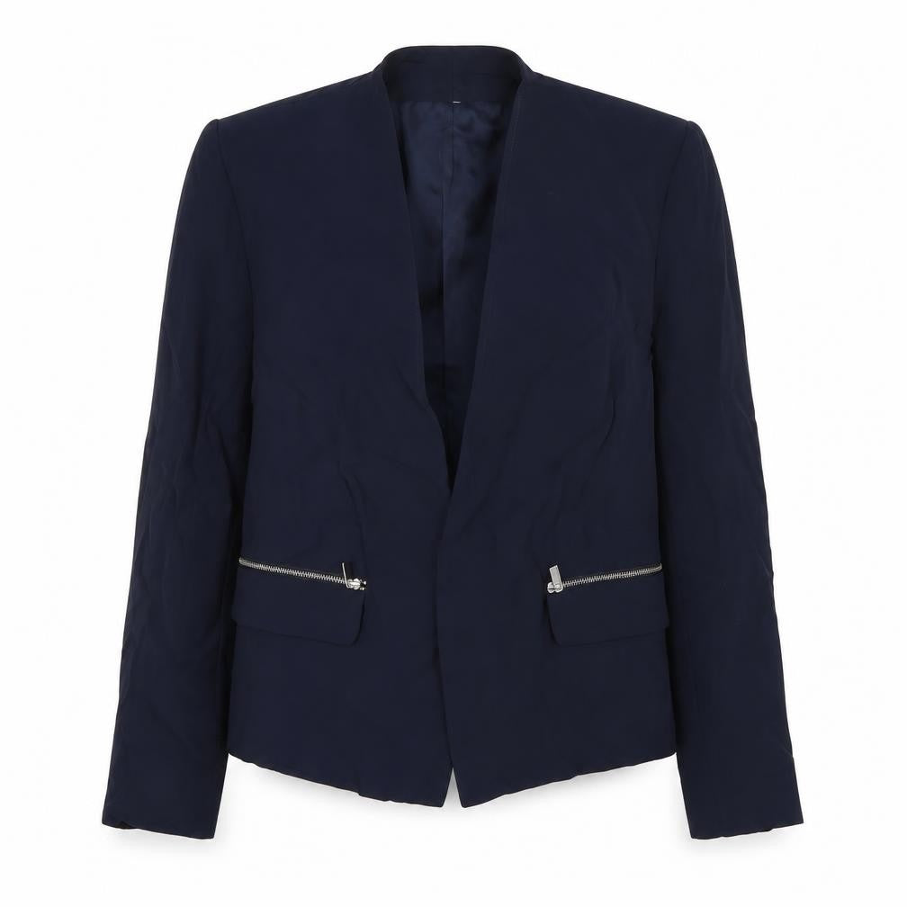 Mango Women's Blue Blazer Jacket, Large, Regular Fit