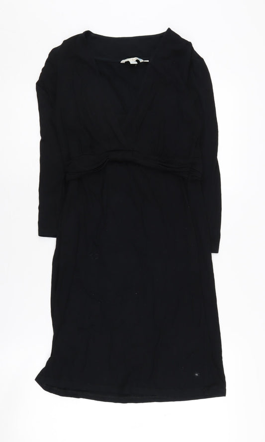 Boden Black Women's 3/4 Sleeve Stretch Dress