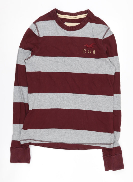 Hollister Men's Striped Long Sleeve T-Shirt, Size S