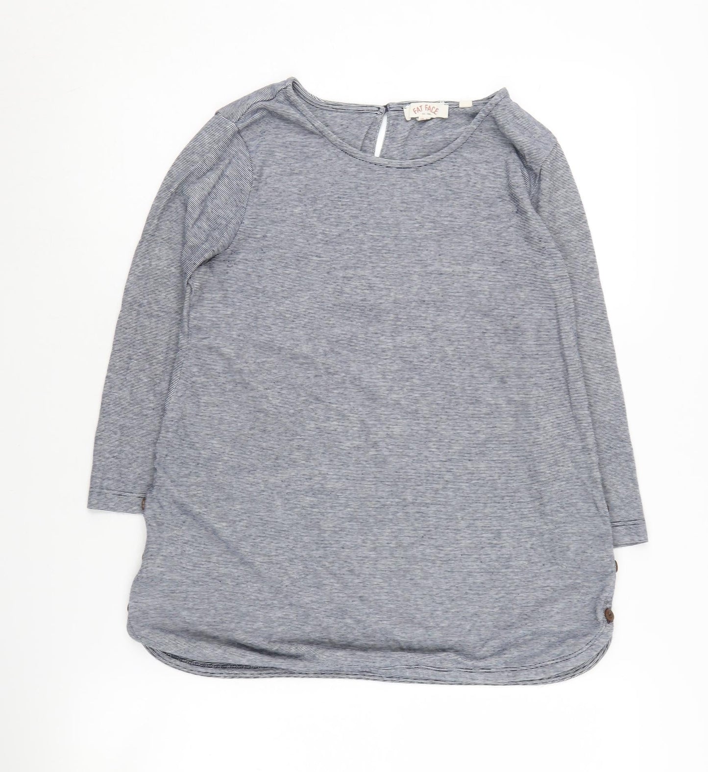 Fat Face Women's Blue Long Sleeve Top, UK 8
