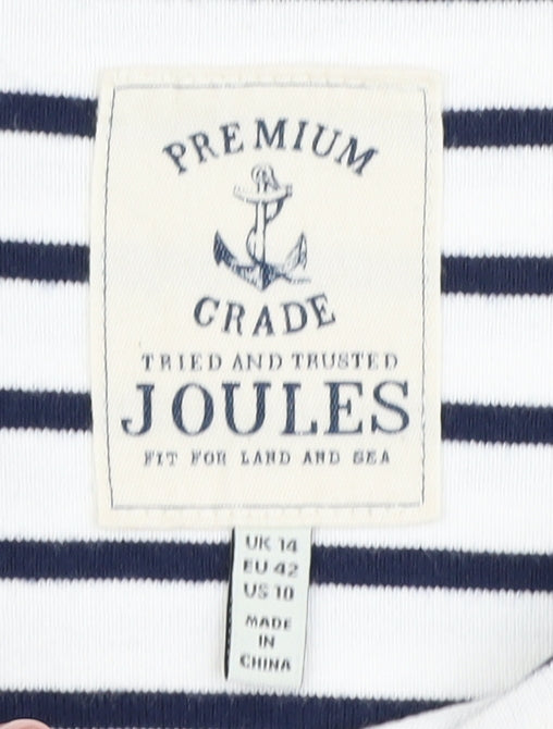 Joules Women's Striped Pullover Jumper Size 14