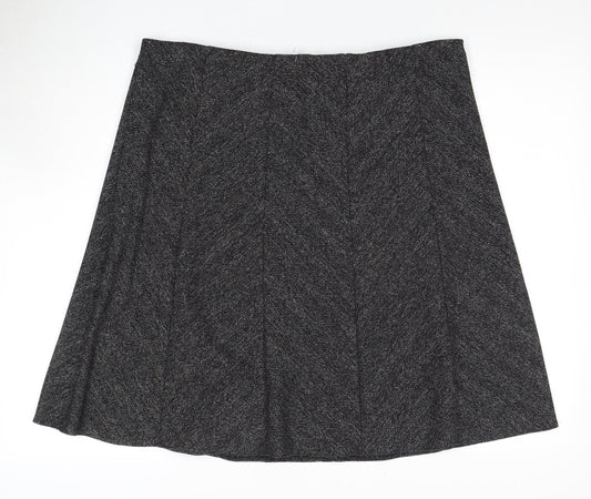 Marks and Spencer Women Black A-Line Knee Length Skirt