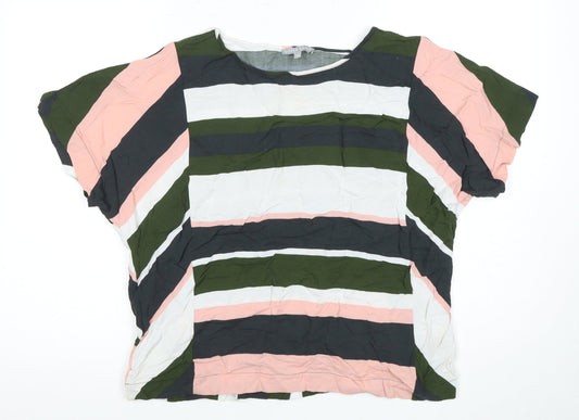 Oliver Bonas Women's Multicoloured Striped Top Size 14