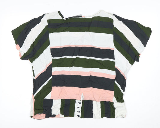 Oliver Bonas Women's Multicoloured Striped Top Size 14