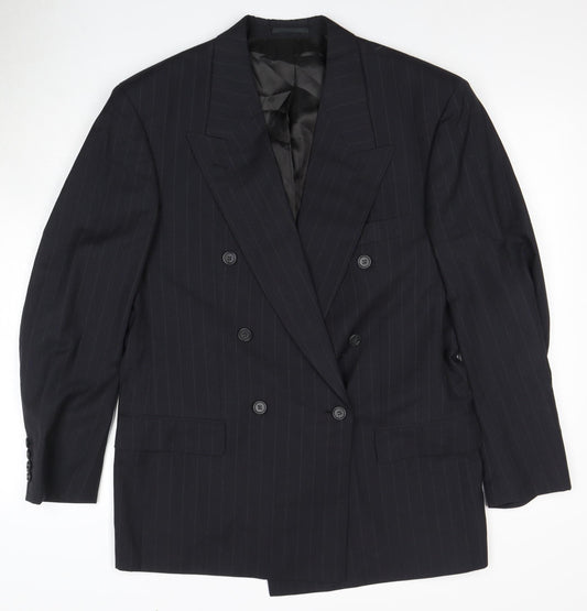 Hugo Boss Men's Blue Striped Suit Jacket UK 40 Classic