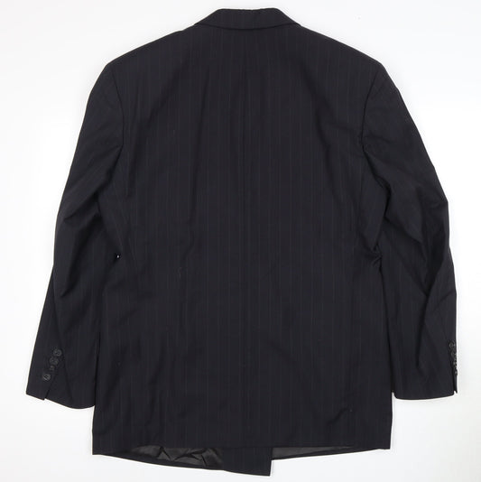 Hugo Boss Men's Blue Striped Suit Jacket UK 40 Classic