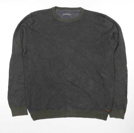 RJR John Rocha Men's Grey Cotton Pullover Jumper M