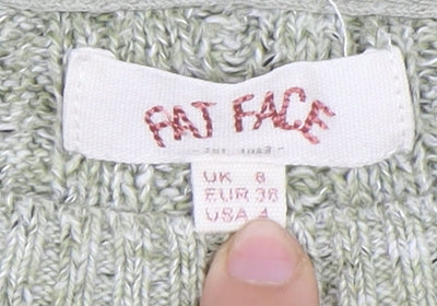 Fat Face Women’s Grey Cable-Knit Pullover Jumper Size 8