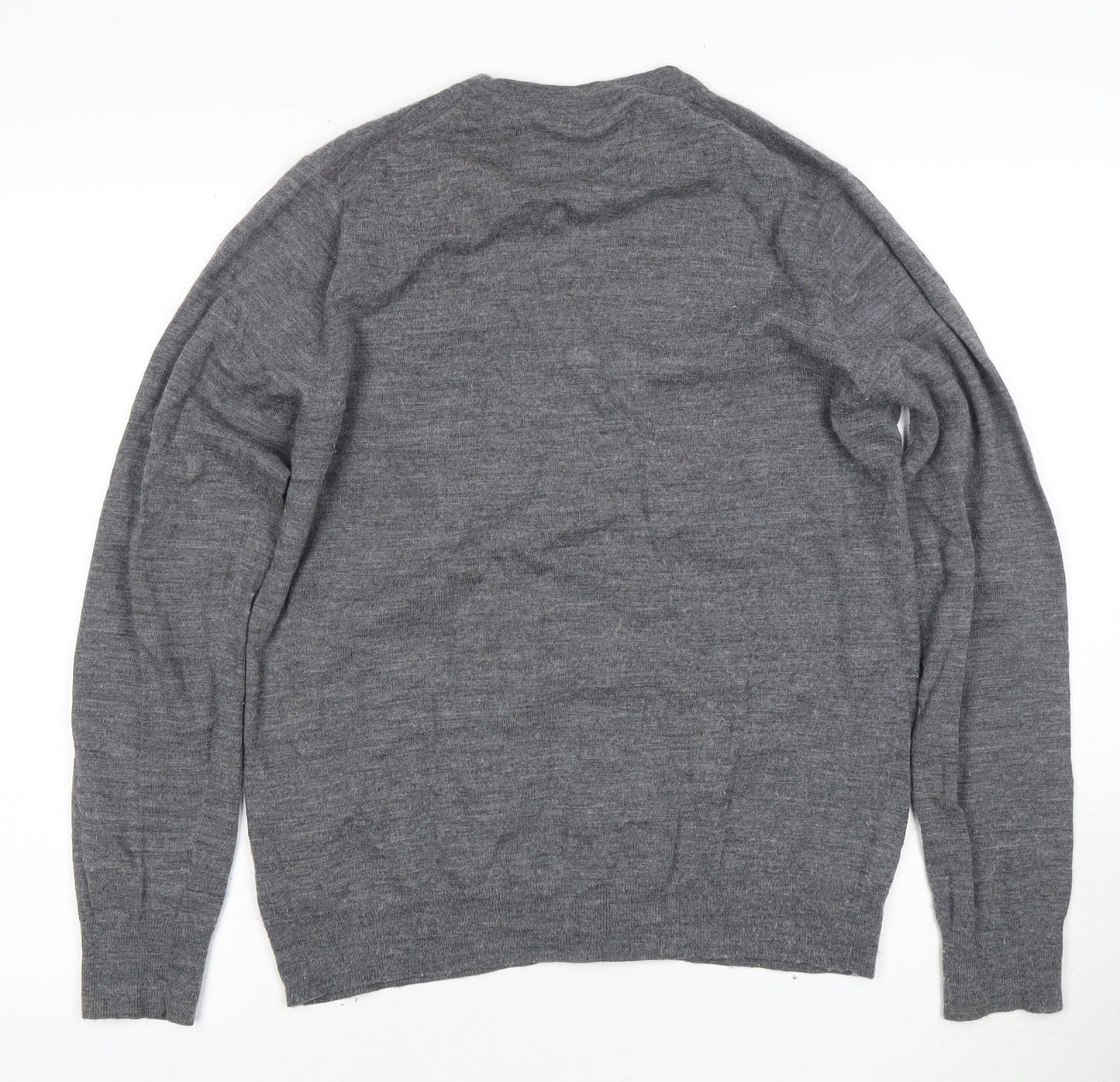 Linea Women's Grey Wool Cardigan - Medium V-Neck