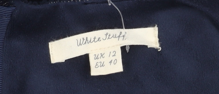 White Stuff Women's Blue Floral Sheath Dress, Size 12