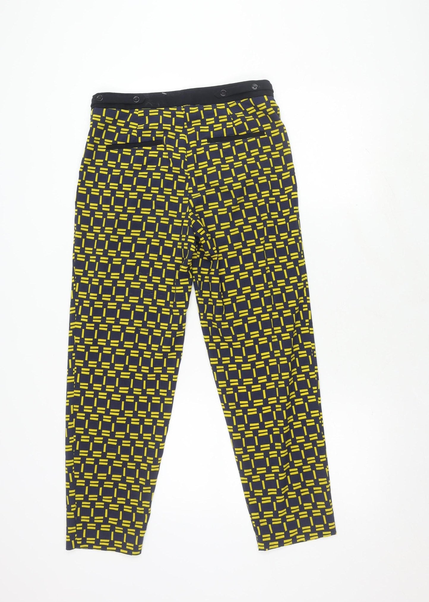 Zara Basic Women's Multicoloured Geometric Trousers XS