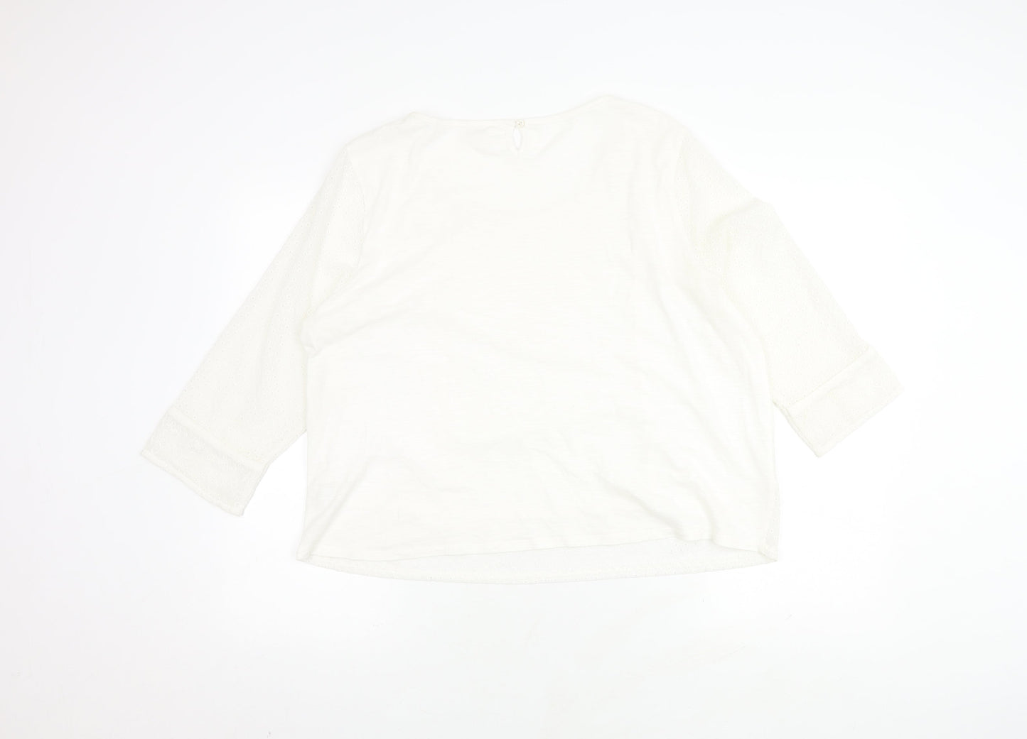 Marks and Spencer Women's Ivory Jersey Top Size 18