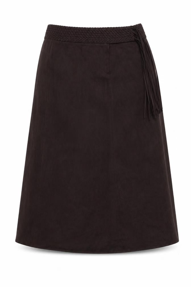 Next Women's Black Fringe Skirt Size 16