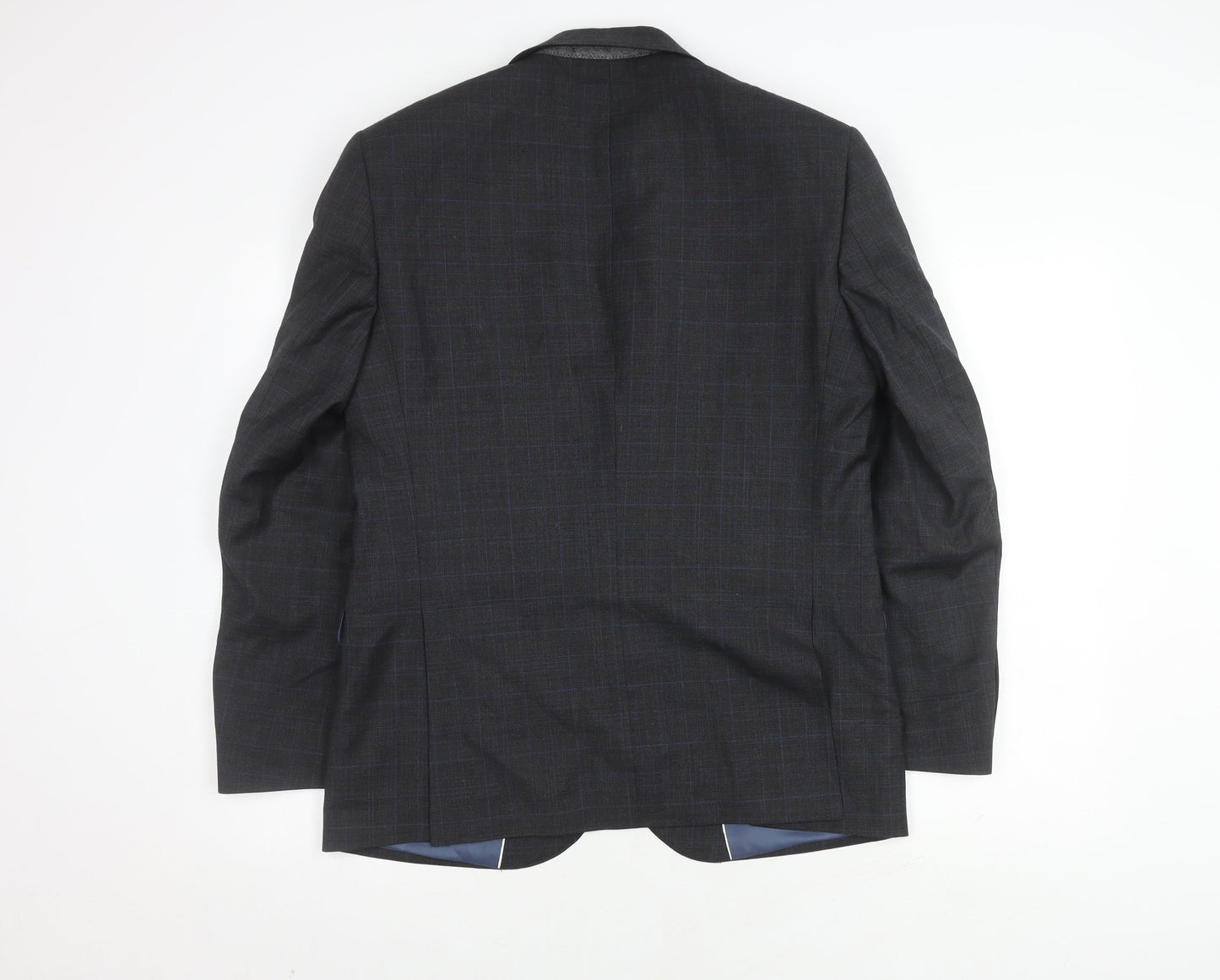 John Lewis Men's Grey Check Blazer, 40S, Elegant Style