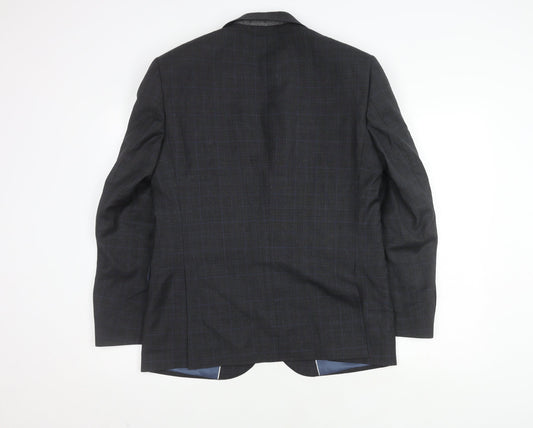 John Lewis Men's Grey Check Blazer, 40S, Elegant Style