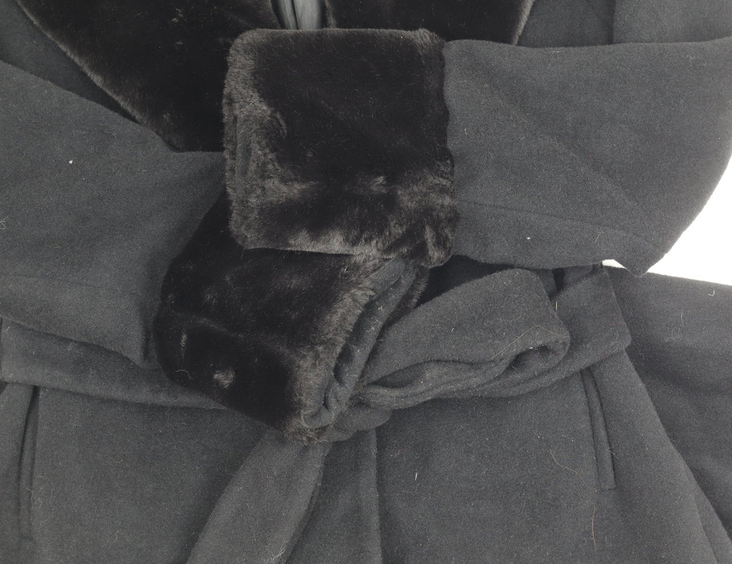 Fenn Wright Manson Women's Black Wool Blend Belted Coat