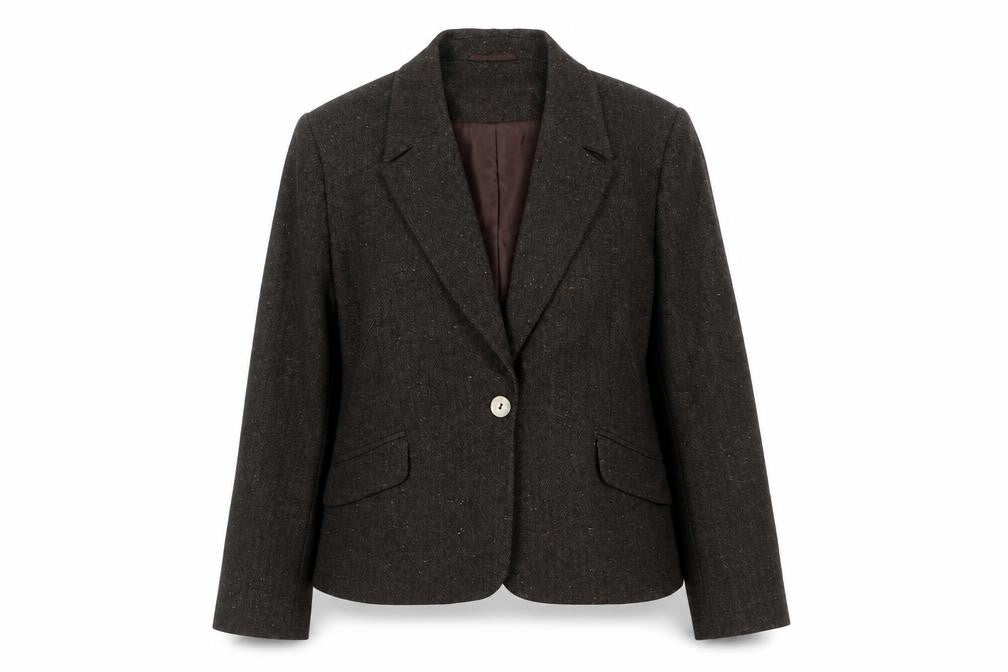 Marks and Spencer Women's Petite Blazer, Size 16, Brown