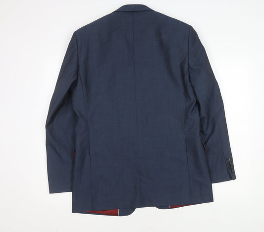 Chester Barrie Men's Blue Blazer 40R Wool Formal Jacket