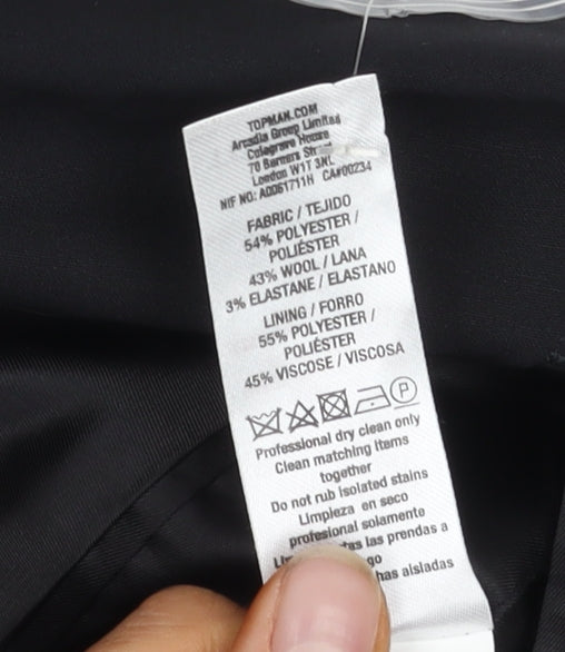 Topman Men's Black Blazer Jacket 40