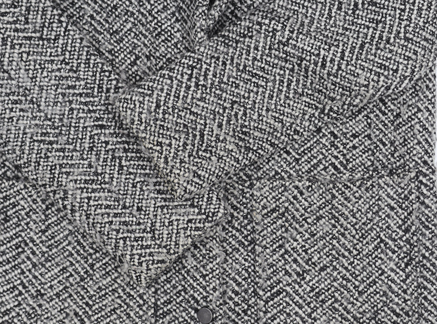 Topshop Women's Grey Herringbone Coat, Size 6
