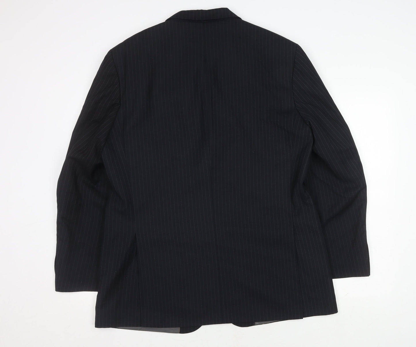 Marks and Spencer Men's Blue Striped Blazer Size 42R